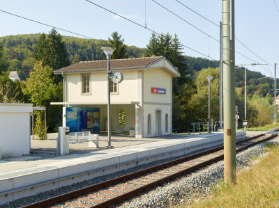 Bahnhof Courchavon, Umbau - kleine Darstellung